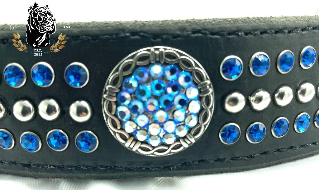 Sapphire Blue Dog Collar