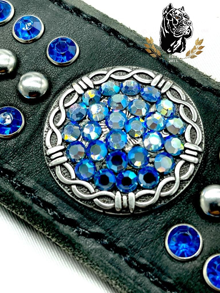 Sapphire Blue Dog Collar