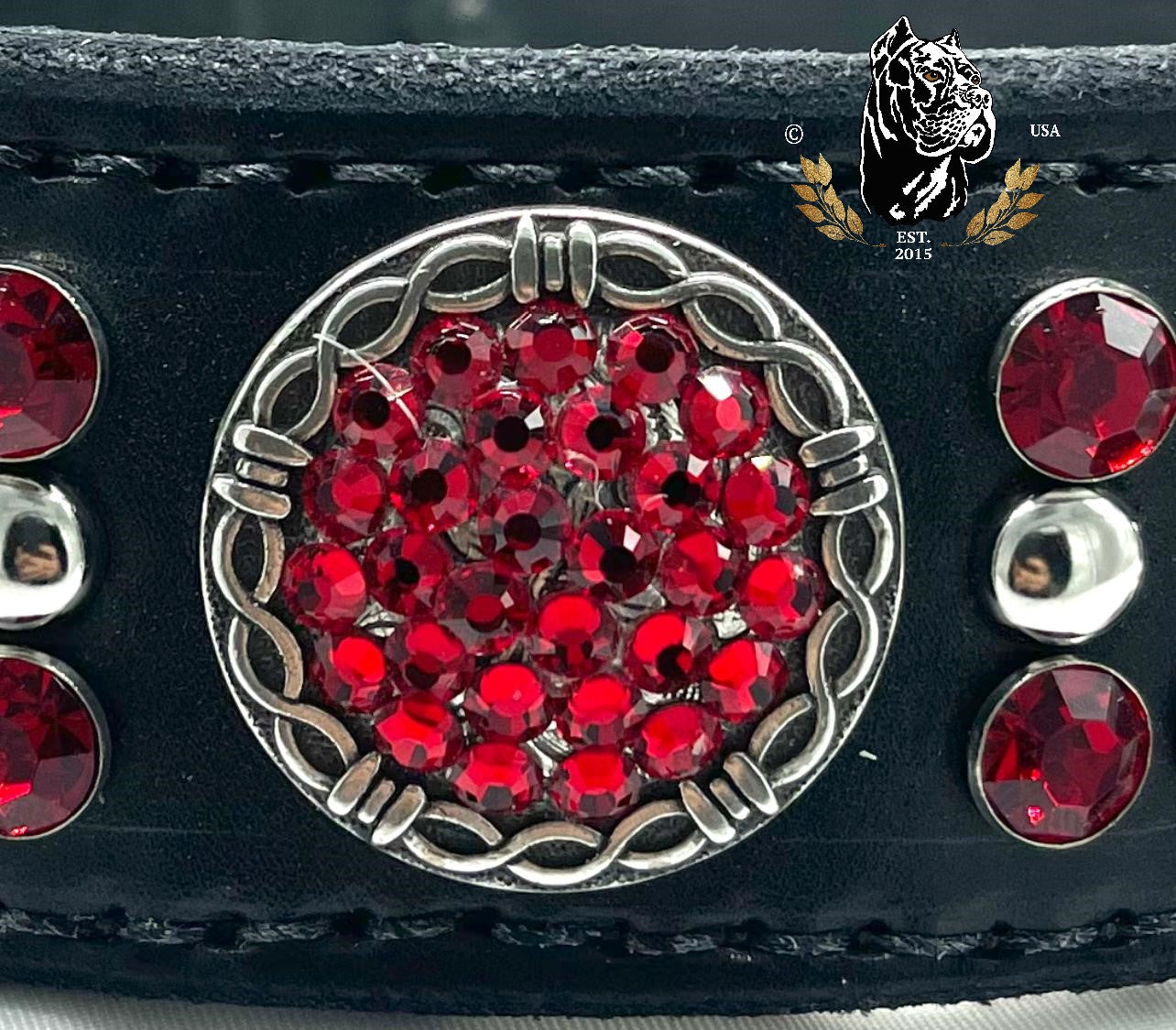 Ruby Red Dog Collar